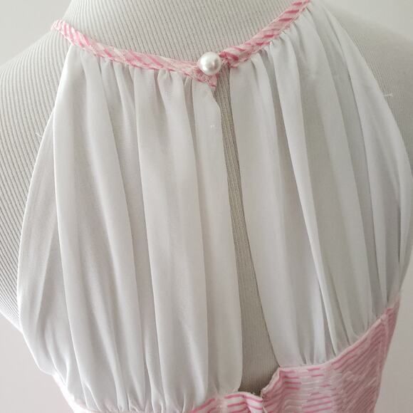 Lilly Pulitzer Kailey Dress Pink Fit & Flare Party Chiffon Neck Women 4 - Picture 7 of 13